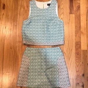 Matching top shop skirt and cropped tank top set